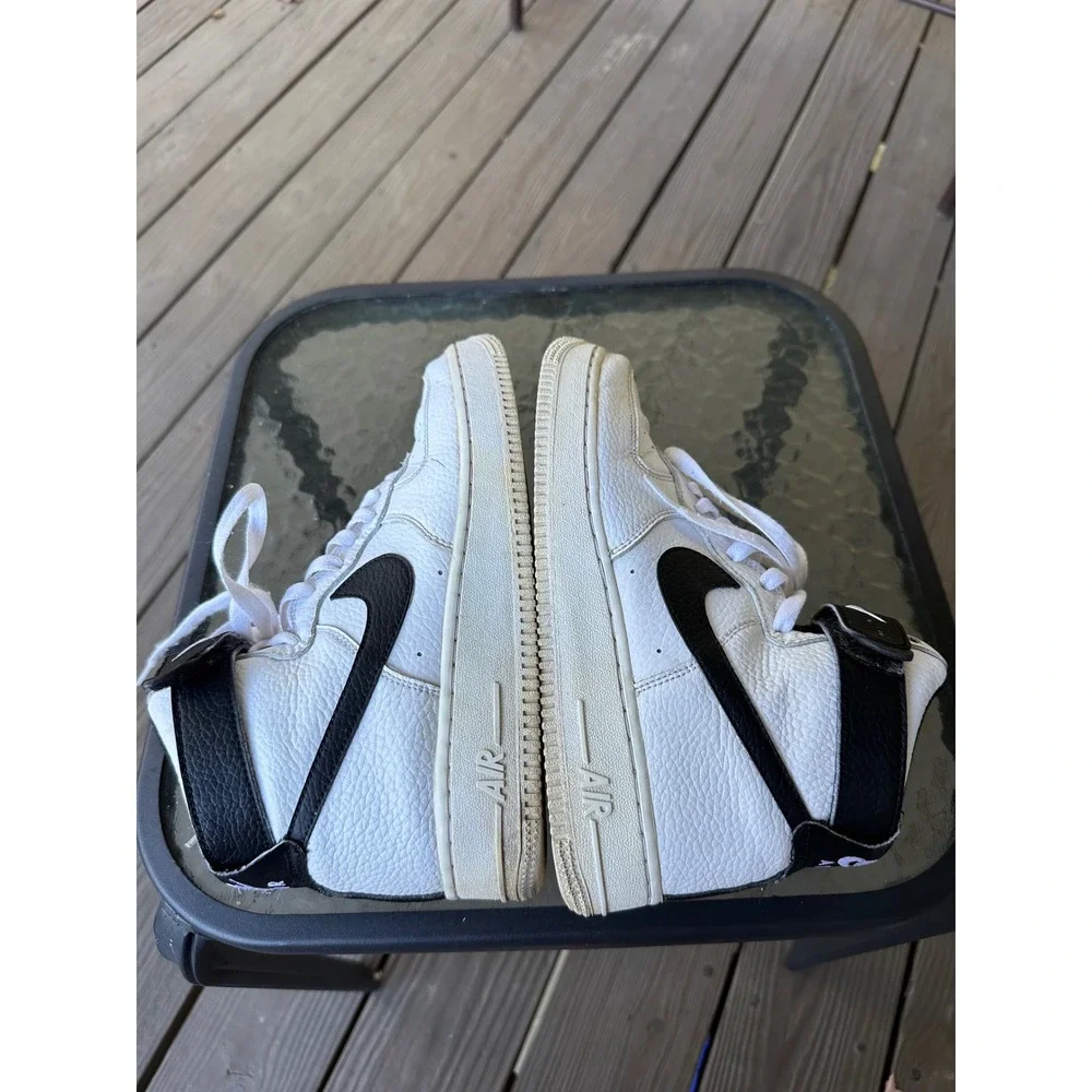 Nike Air Force 1 '07 High Top White‎ Black CT3202-100 Sneakers Mens Size 6.5